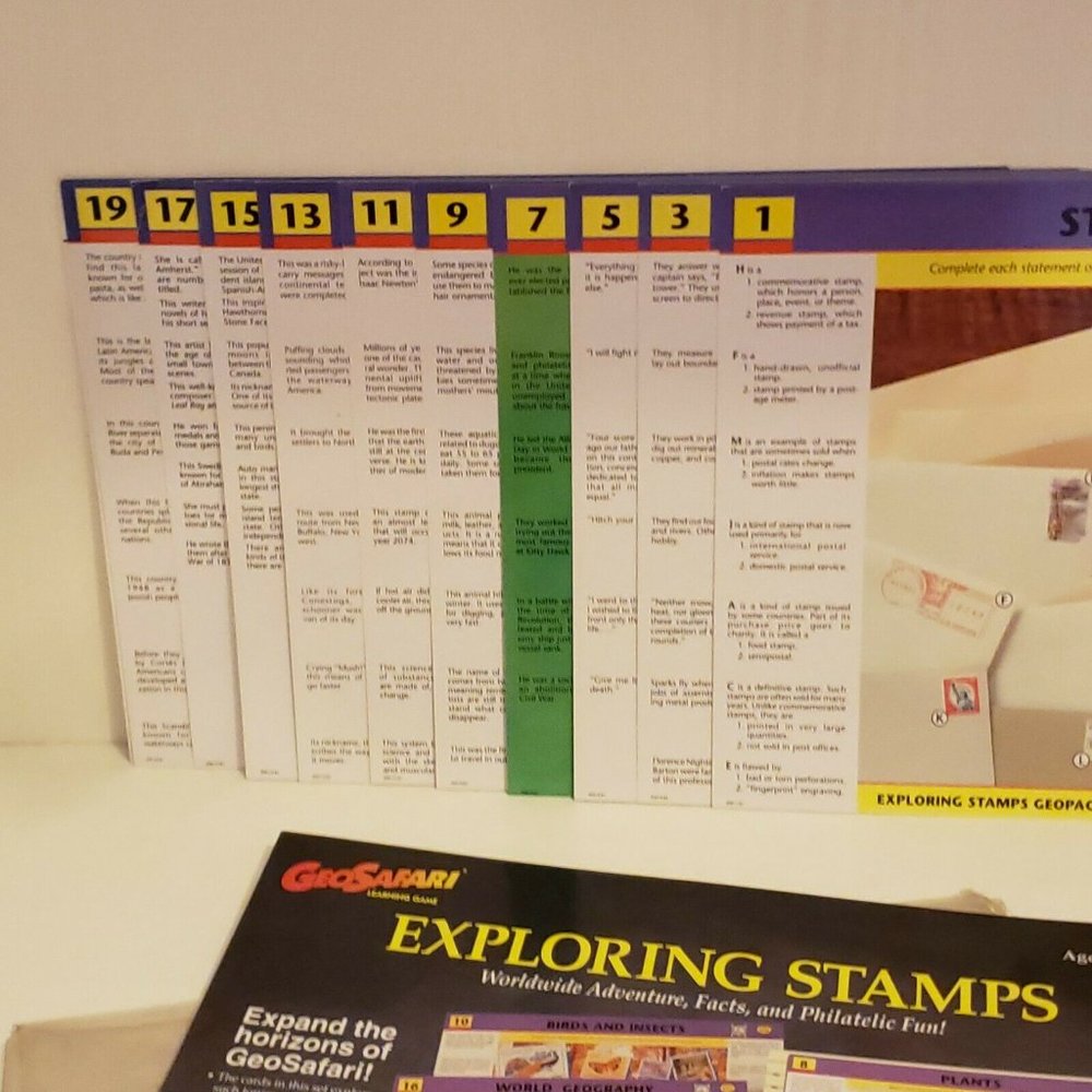 GeoSafari Learning System 1995 Exploring Stamps - Picture 7 of 12